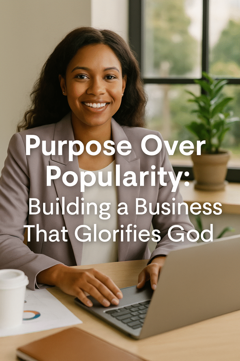 ✨ Purpose Over Popularity: Building a Business That Glorifies God