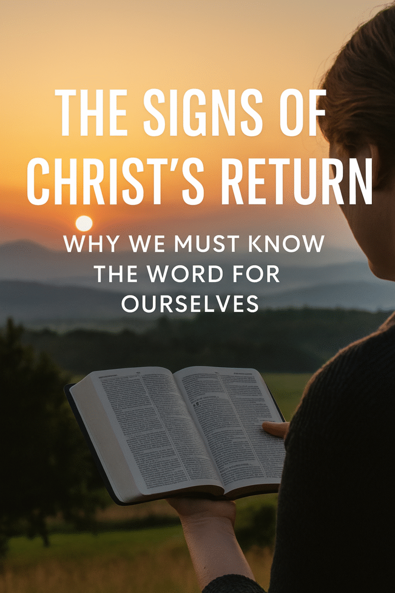 ⏳The Signs of Christ’s Return: Why We Must Know the Word for Ourselves